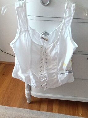 American Living White Cotton Nautical Top 12